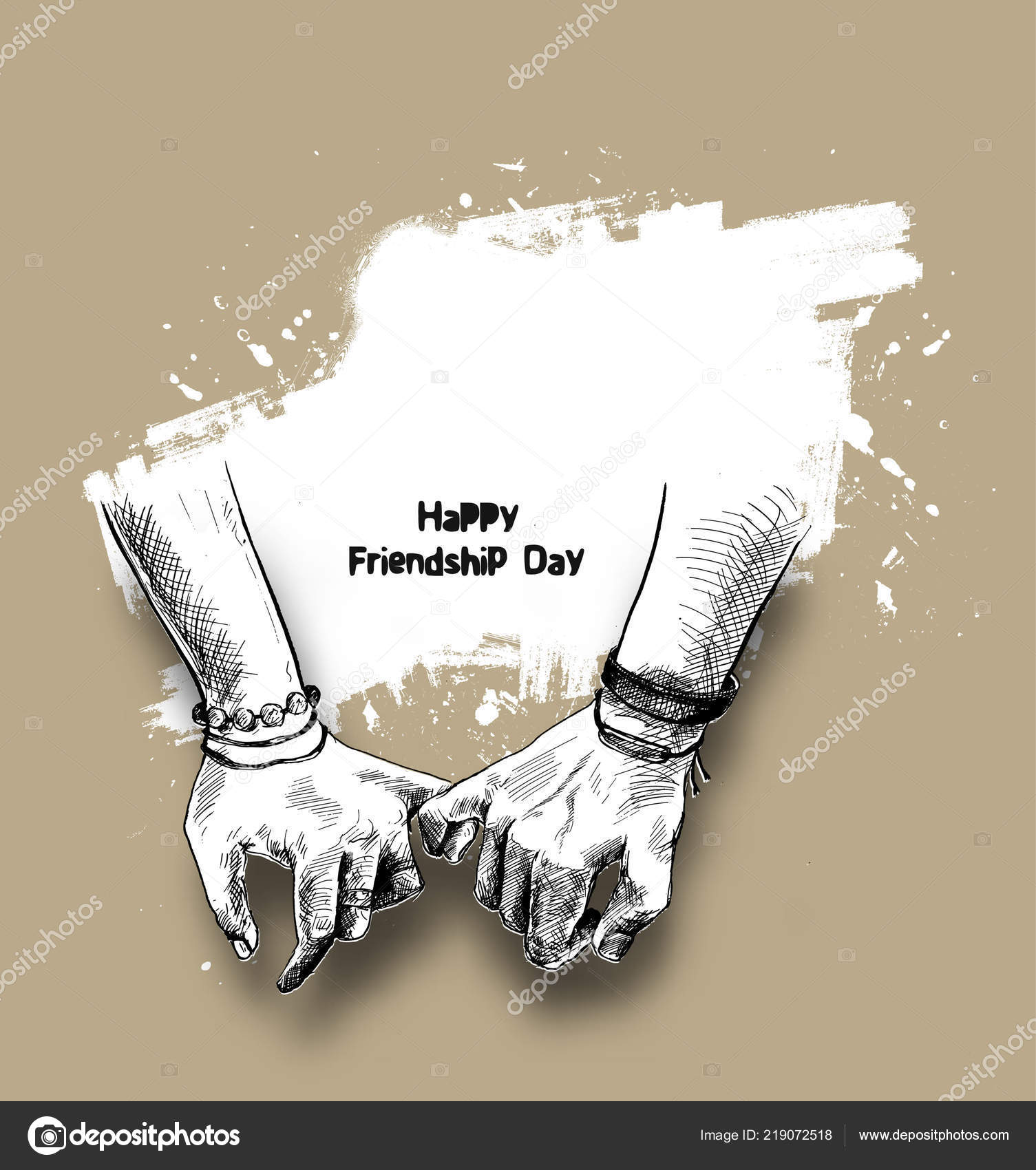 Happy Friendship Day Sketch - HD Wallpaper 