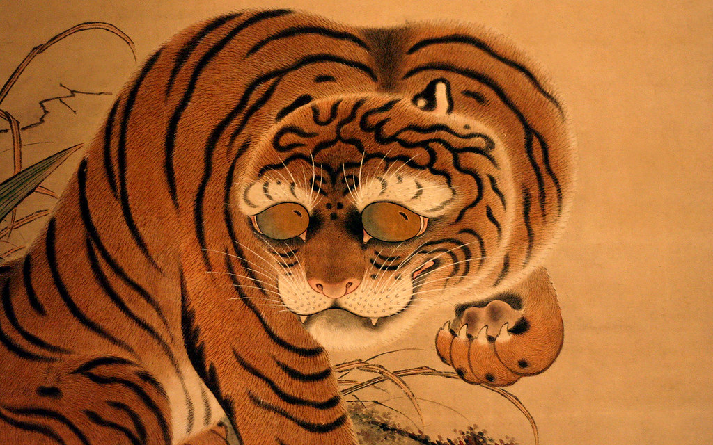 Ancient Chinese Tiger Art - HD Wallpaper 