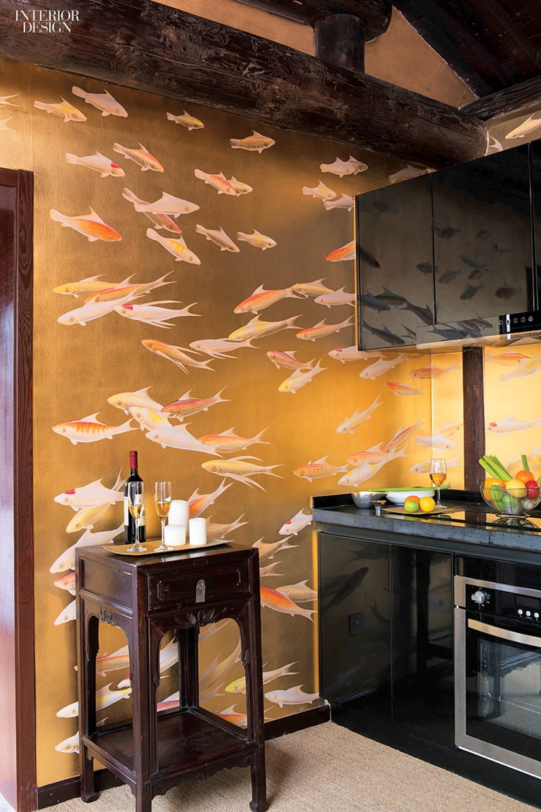De Gournay Gold Fishes - HD Wallpaper 