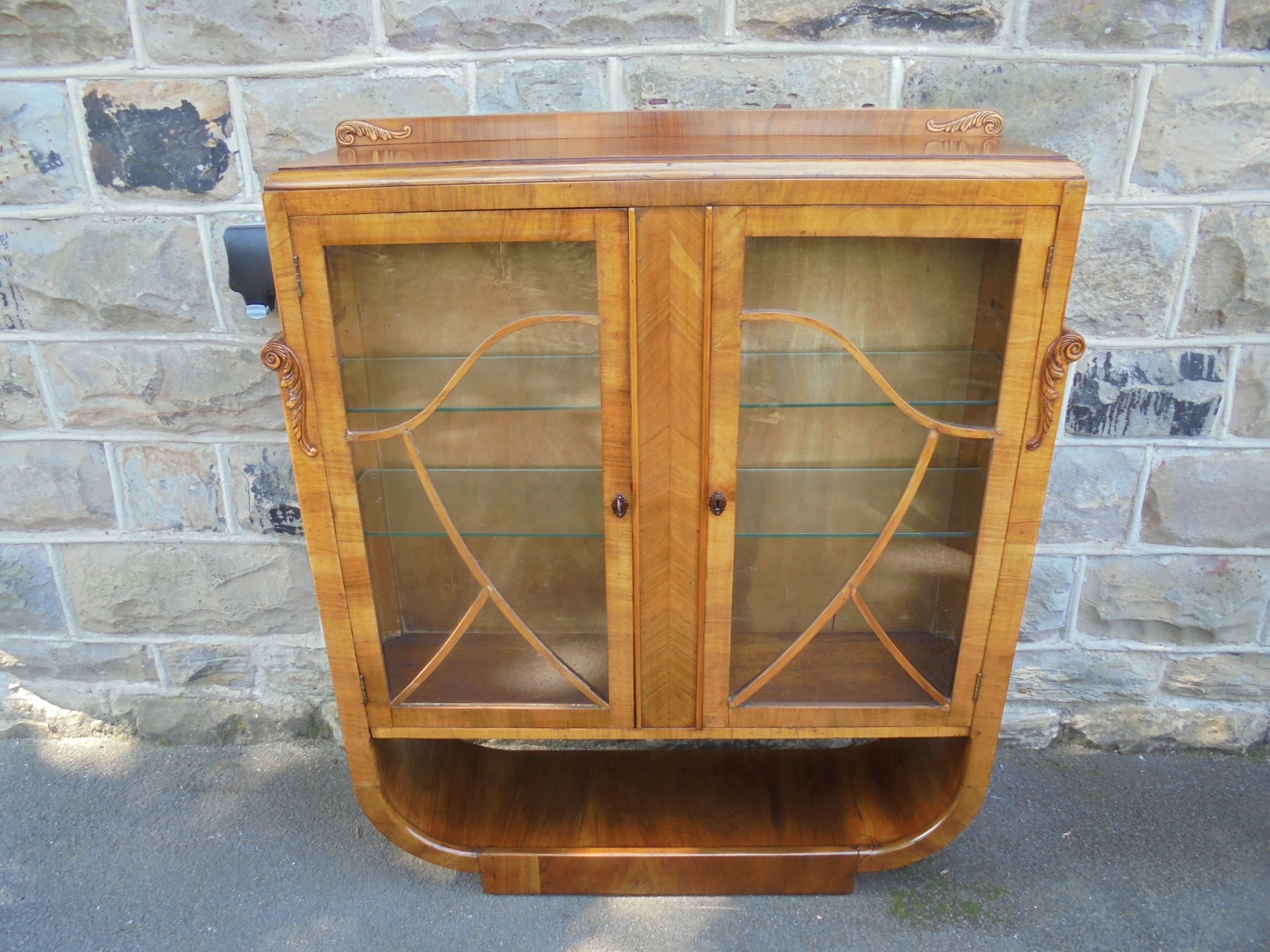 Art Deco Walnut Display Cabinet - Cupboard - HD Wallpaper 