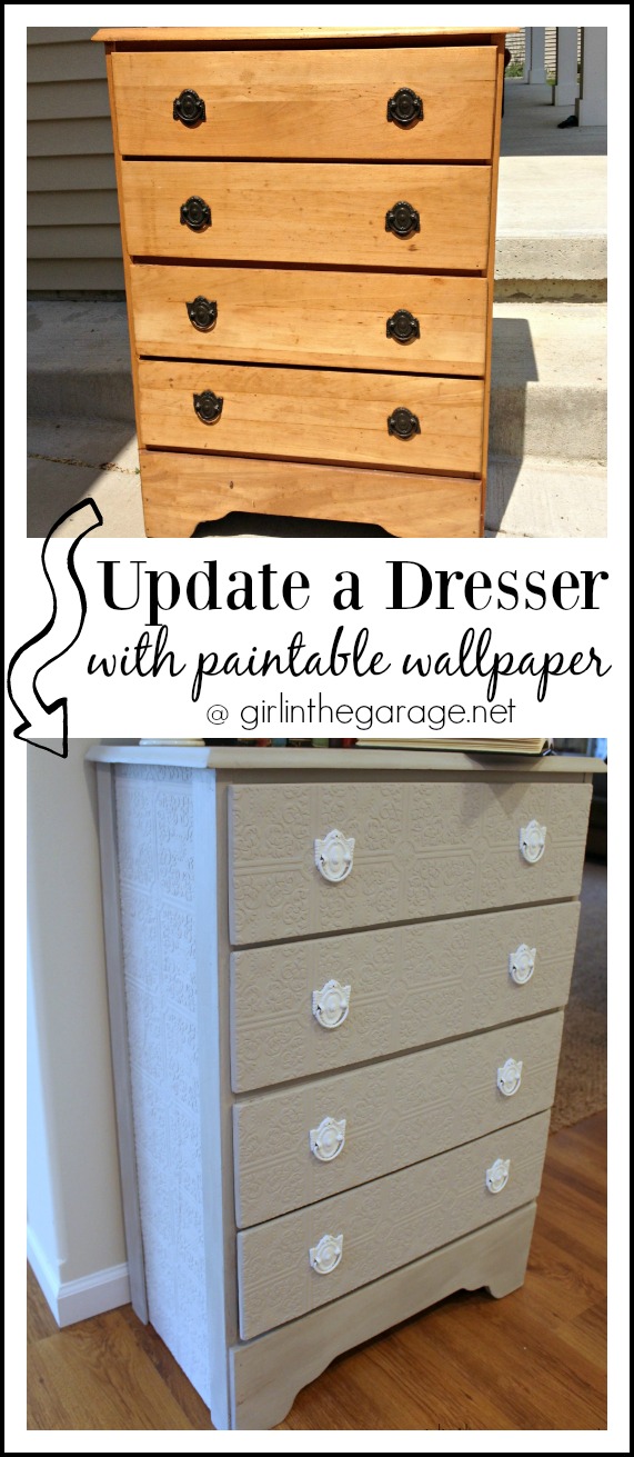 How To Update A Dresser With Paintable Wallpaper - Diy Dresser Makeover - HD Wallpaper 