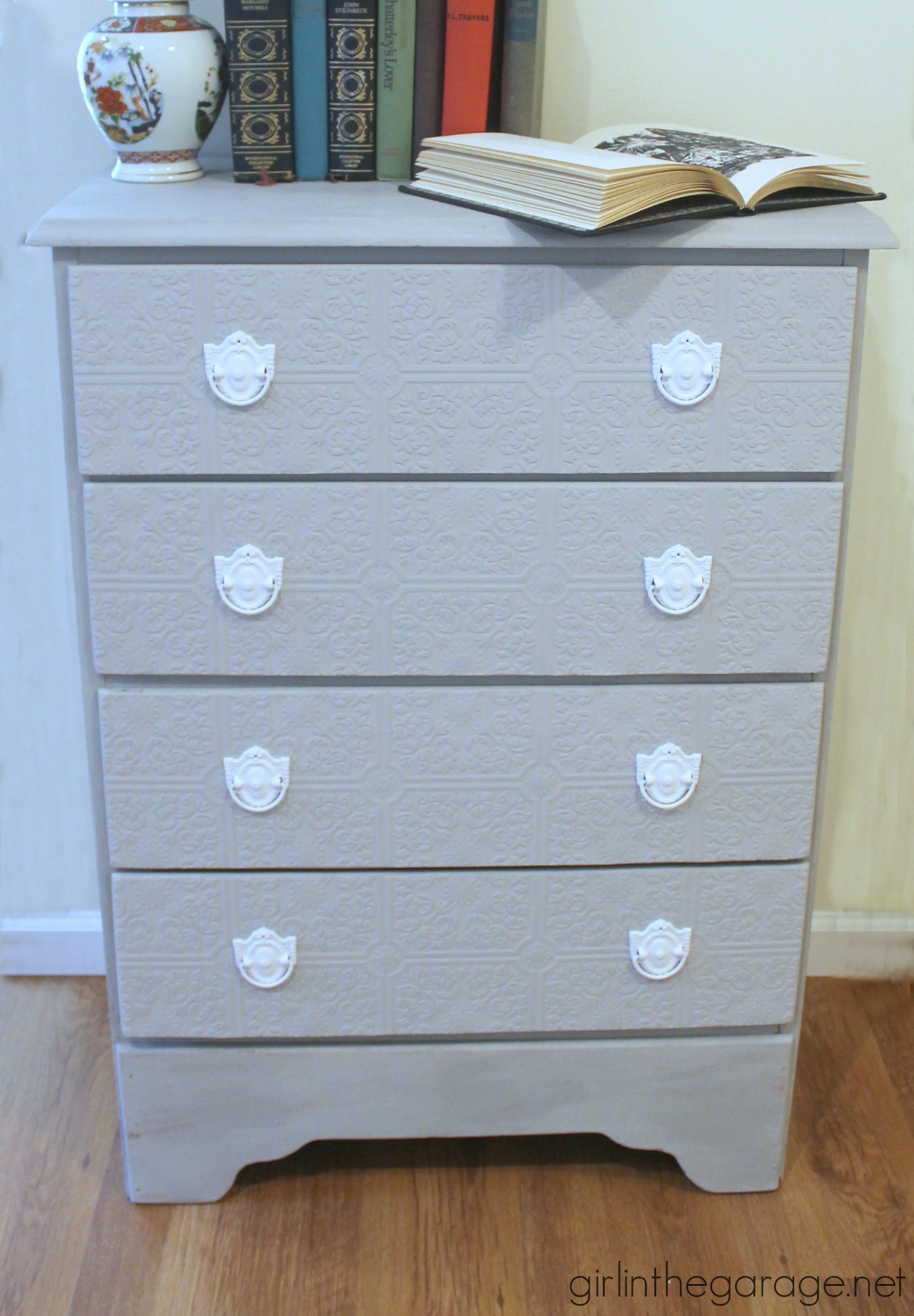 How To Update A Dresser With Paintable Wallpaper - Chest Of Drawers - HD Wallpaper 