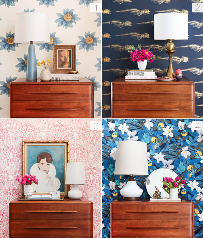 Dresser 4 Ways Numbered - Emily Henderson Bedroom Dresser - HD Wallpaper 