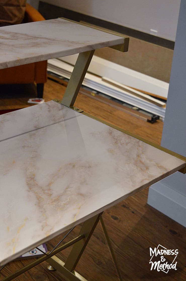 Marble Wallpaper Desk Makeover - HD Wallpaper 