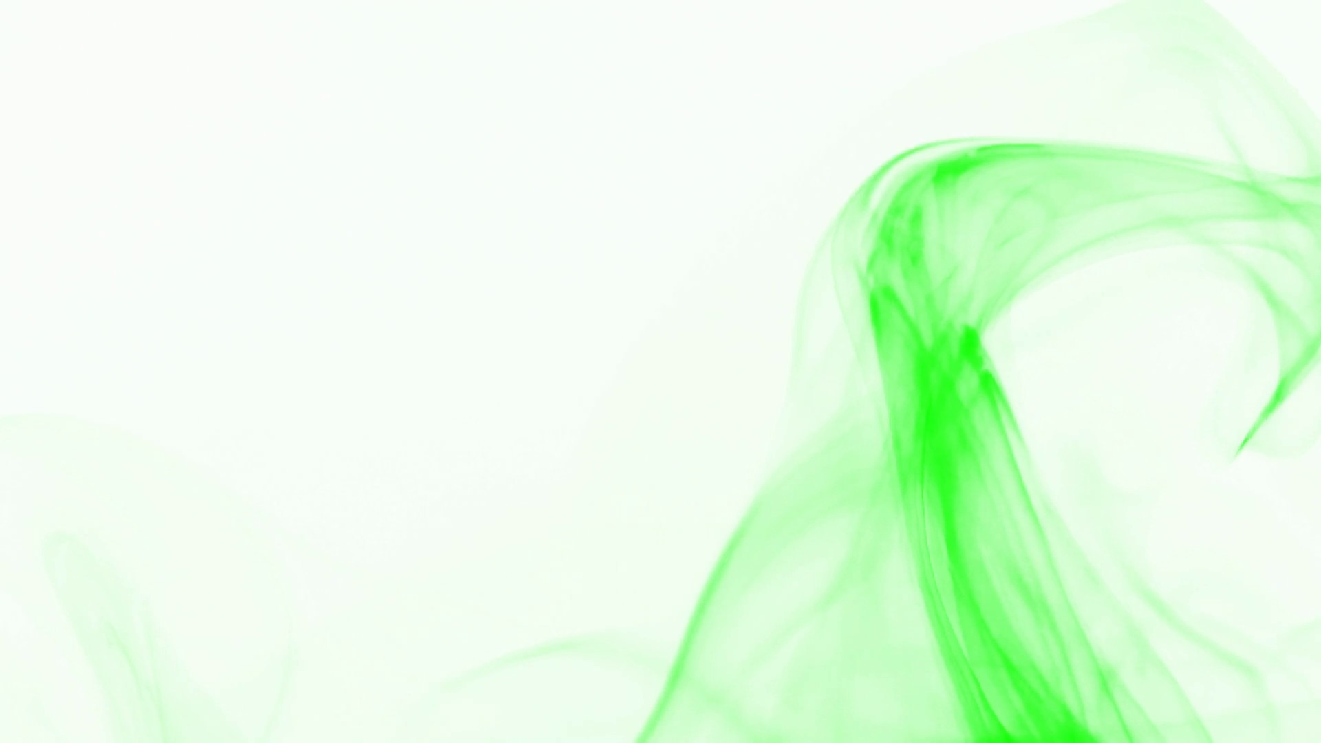 Curly Wave Of Light Green Smoke On White Background - White With Green  Background - 1920x1080 Wallpaper 