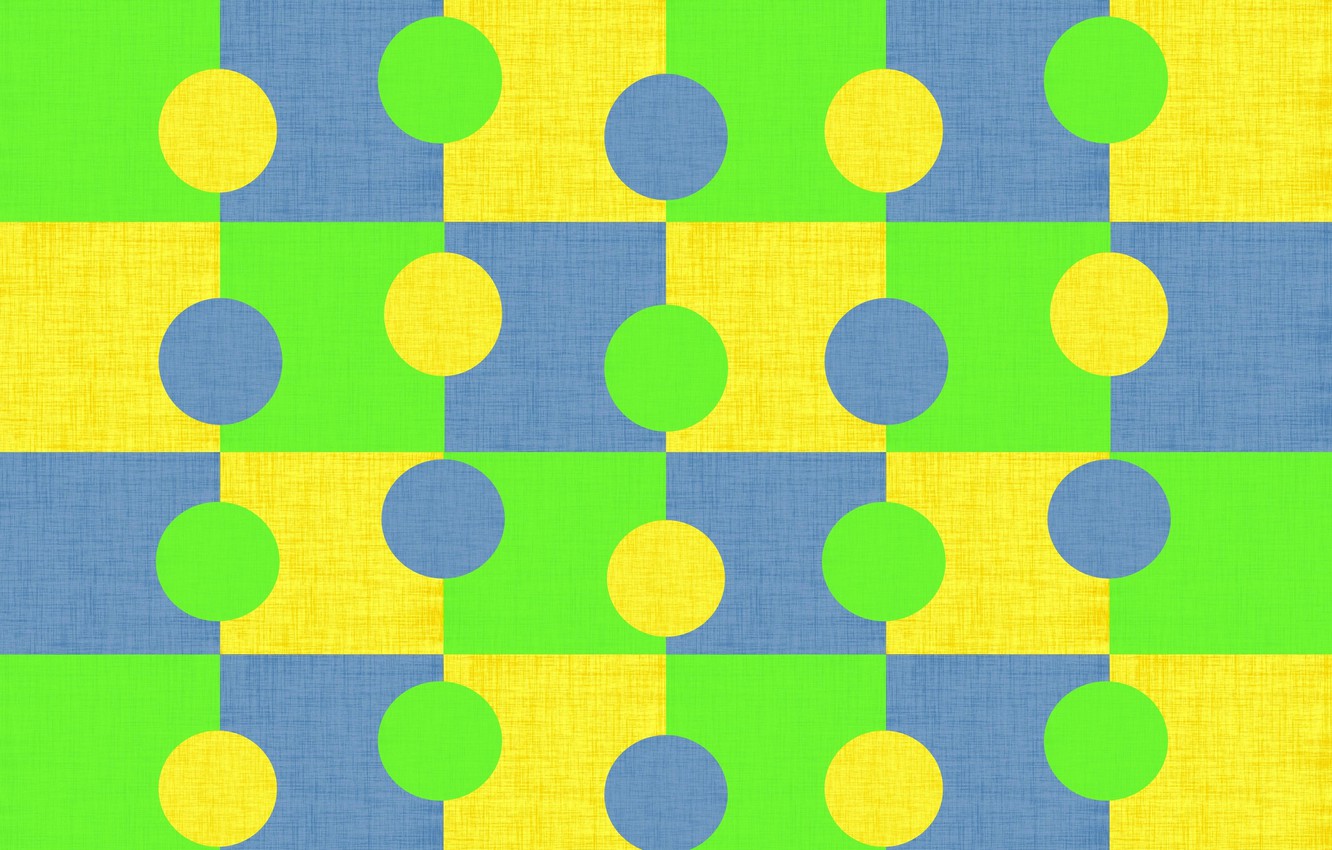 Photo Wallpaper Circles, Blue, Yellow, Bright, Green, - Yellow - HD Wallpaper 