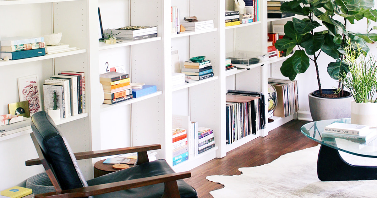 Built In White Bookcase - Billy - HD Wallpaper 