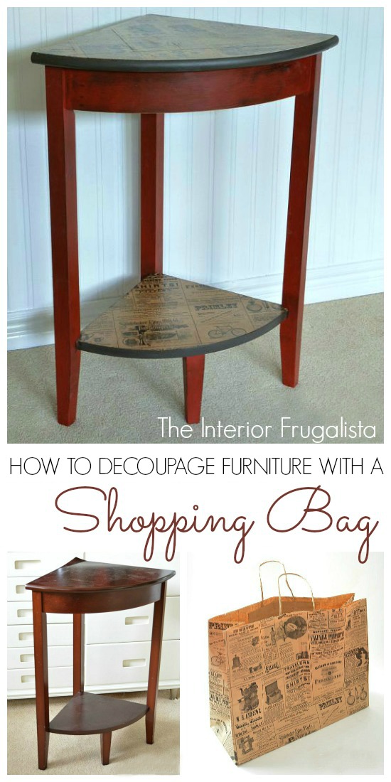 How To Decoupage A Table With A Shopping Bag - Bag - HD Wallpaper 