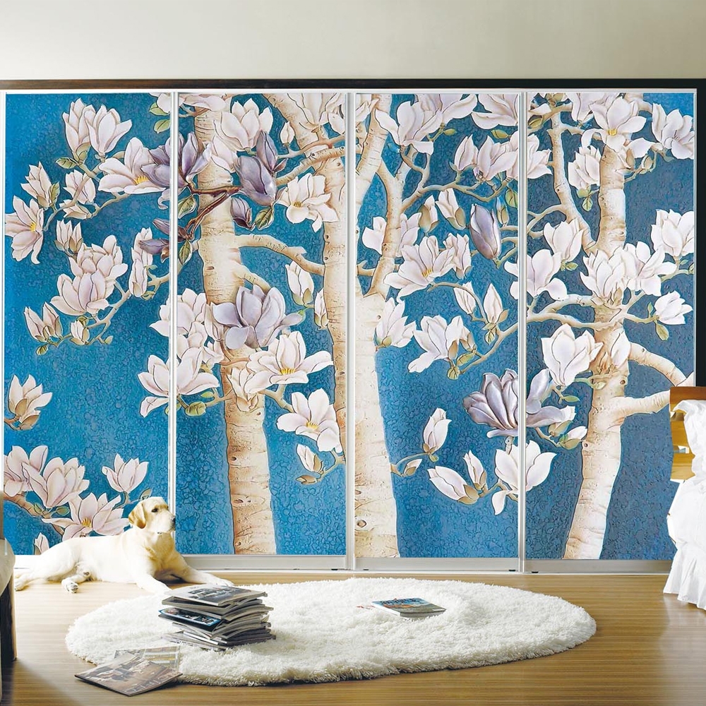 Sliding Closet Door Muralsyazi Custom Size Pvc Self - Murals For Sliding Closet Doors - HD Wallpaper 