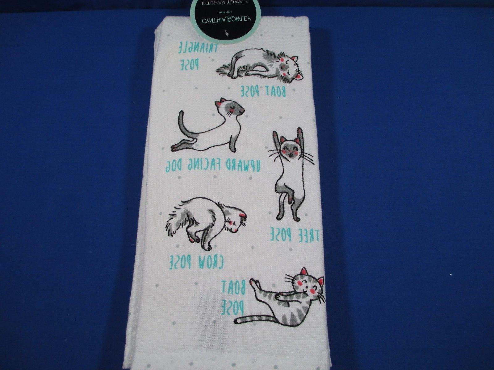 Cat Kitchen Towel Set Of 2 Funny - Cartoon - HD Wallpaper 