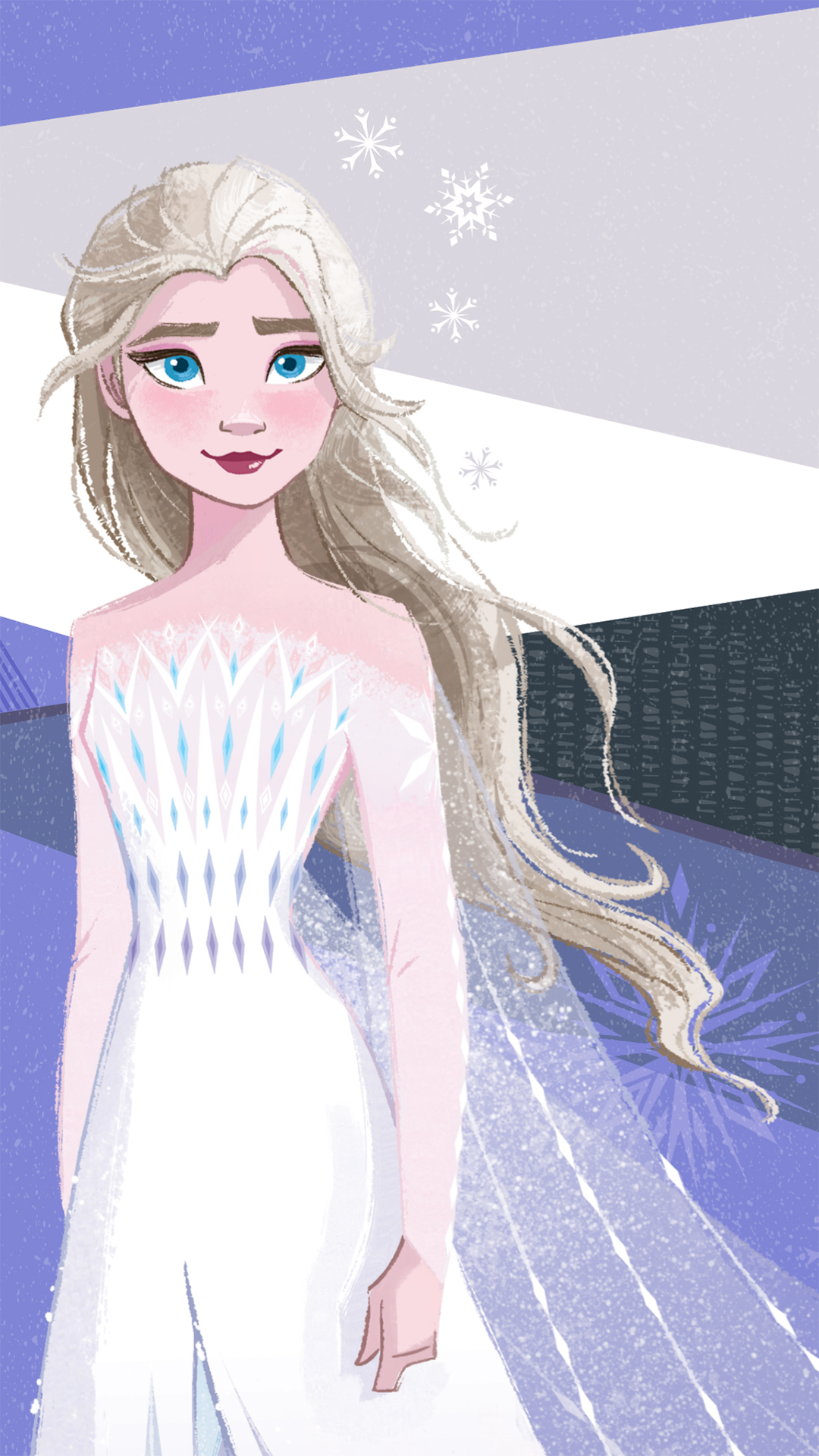 Frozen 2 Hd Mobile Wallpaper Elsa White Dress - Elsa Wallpaper Frozen 2 - HD Wallpaper 