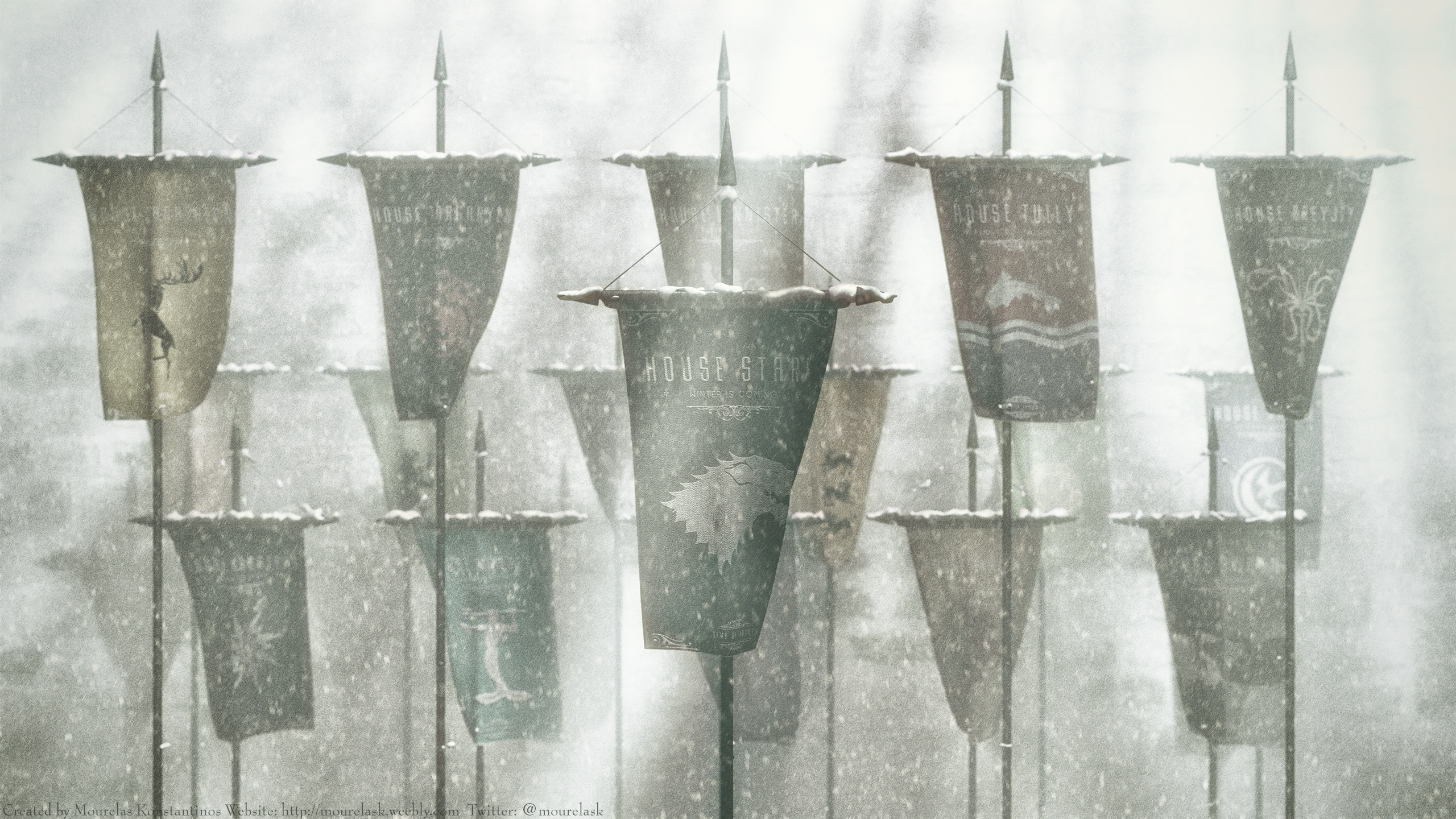Game Of Thrones Banners Scene - HD Wallpaper 