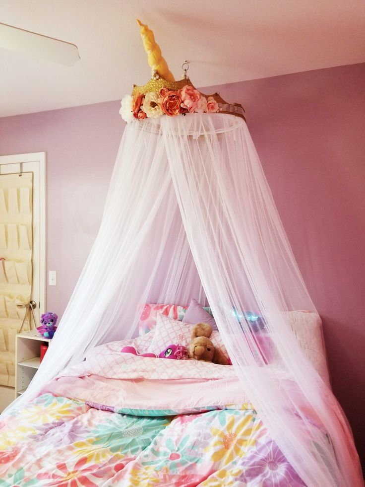 Incredible Unicorn Bedroom Bed Canopy From Bath And - Unicorn Bed For Girls - HD Wallpaper 