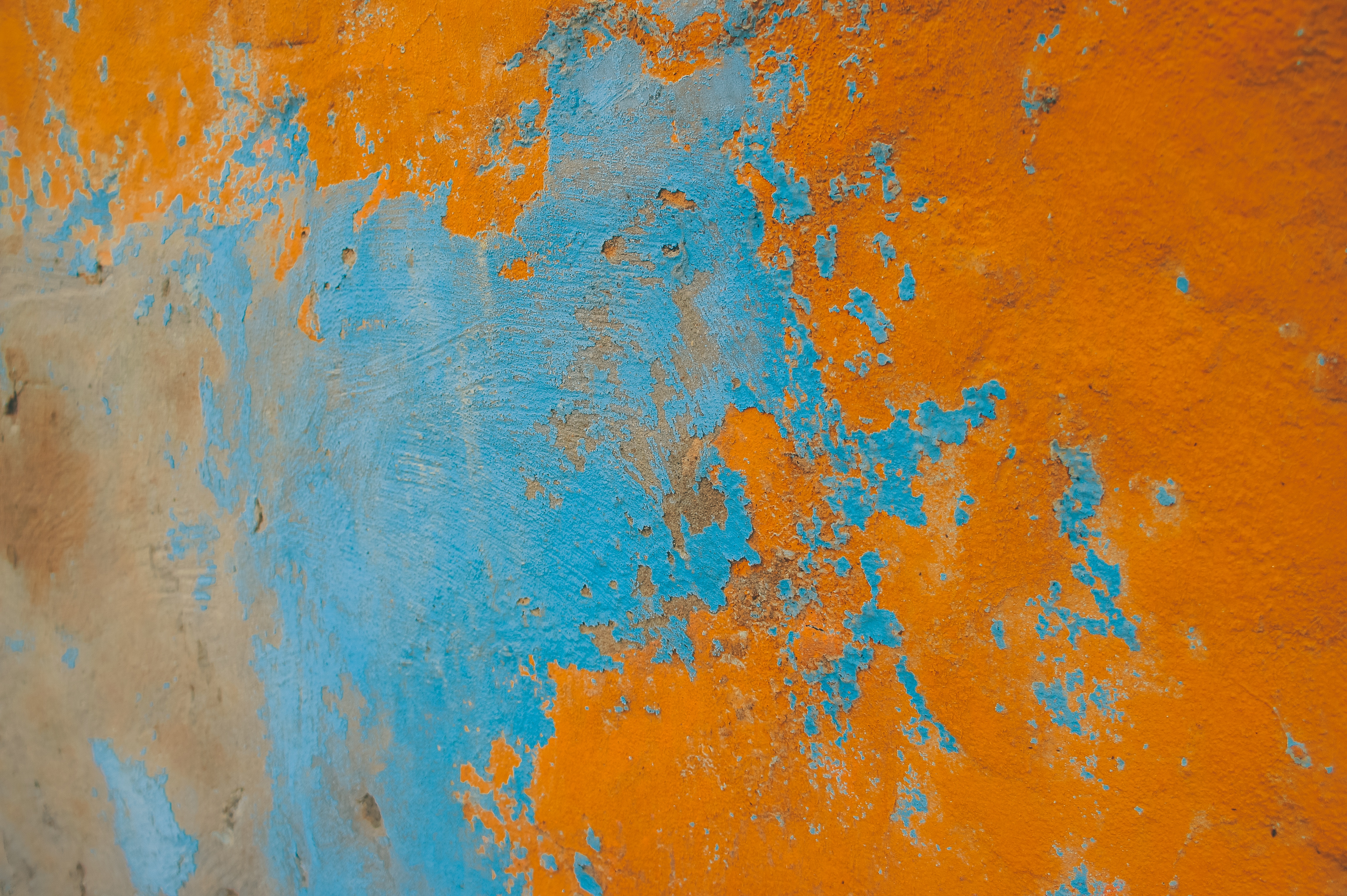 Blue Orange Wallpaper Paint - HD Wallpaper 