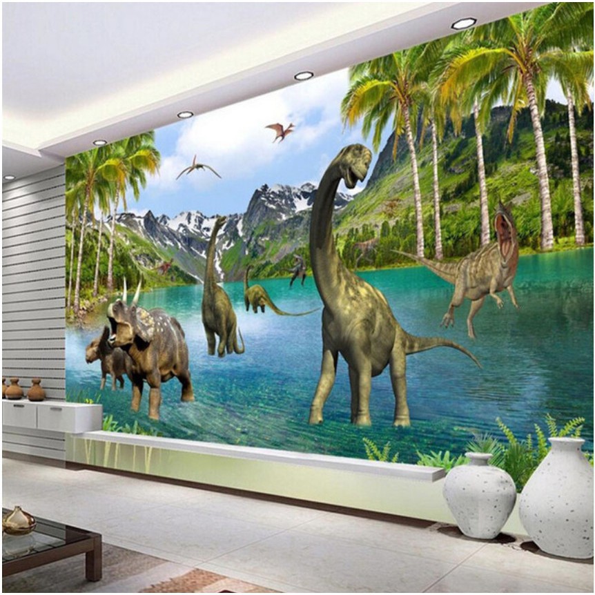 Dinosaur Wall Covering Mural Uk - HD Wallpaper 