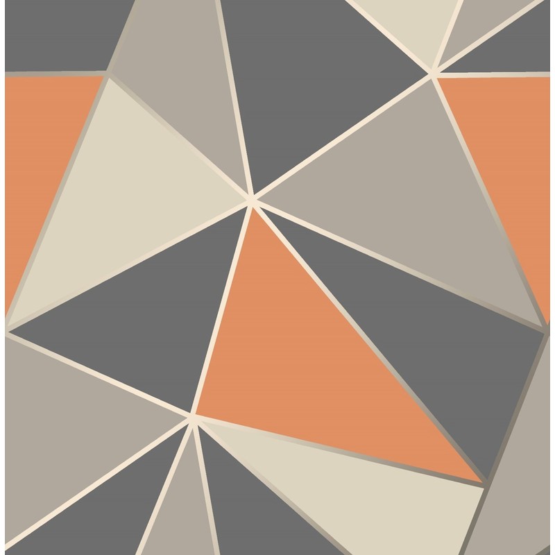 Geometric Wallpaper Orange - HD Wallpaper 