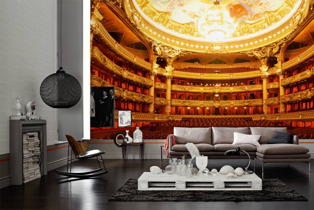 Architects Paper Photo Wallpaper Opera National De - Löwenkopf Bild Schwarz Weiß - HD Wallpaper 