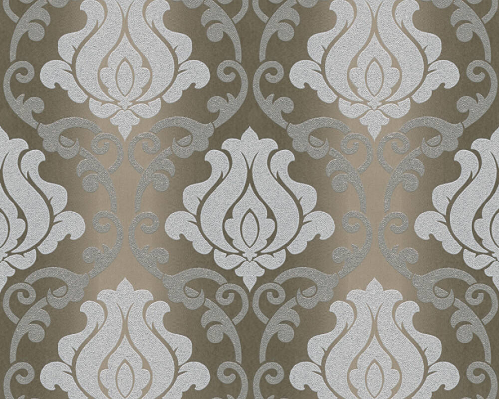 Création Wallpaper Baroque, Bronze, Brown, Grey, Metallic - Adelaide Tapety - HD Wallpaper 