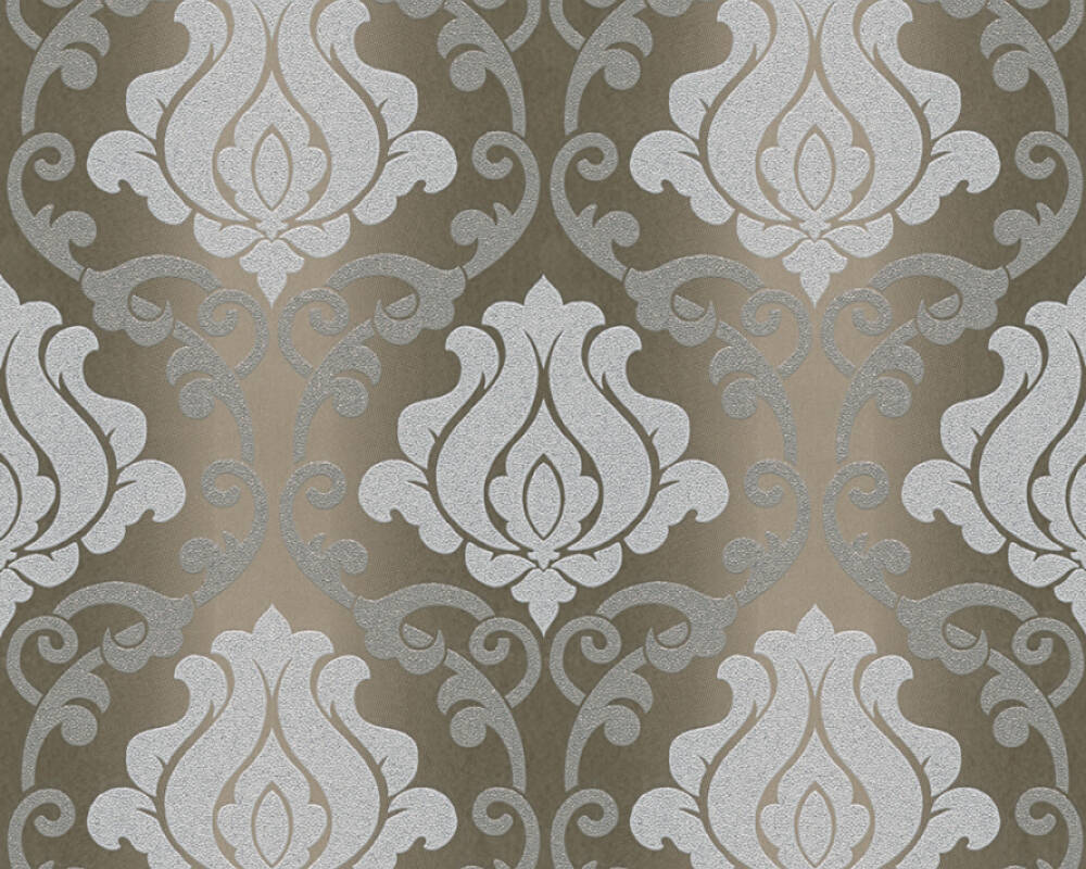 Création Wallpaper Baroque, Bronze, Brown, Grey, Metallic - Adelaide Tapety - HD Wallpaper 