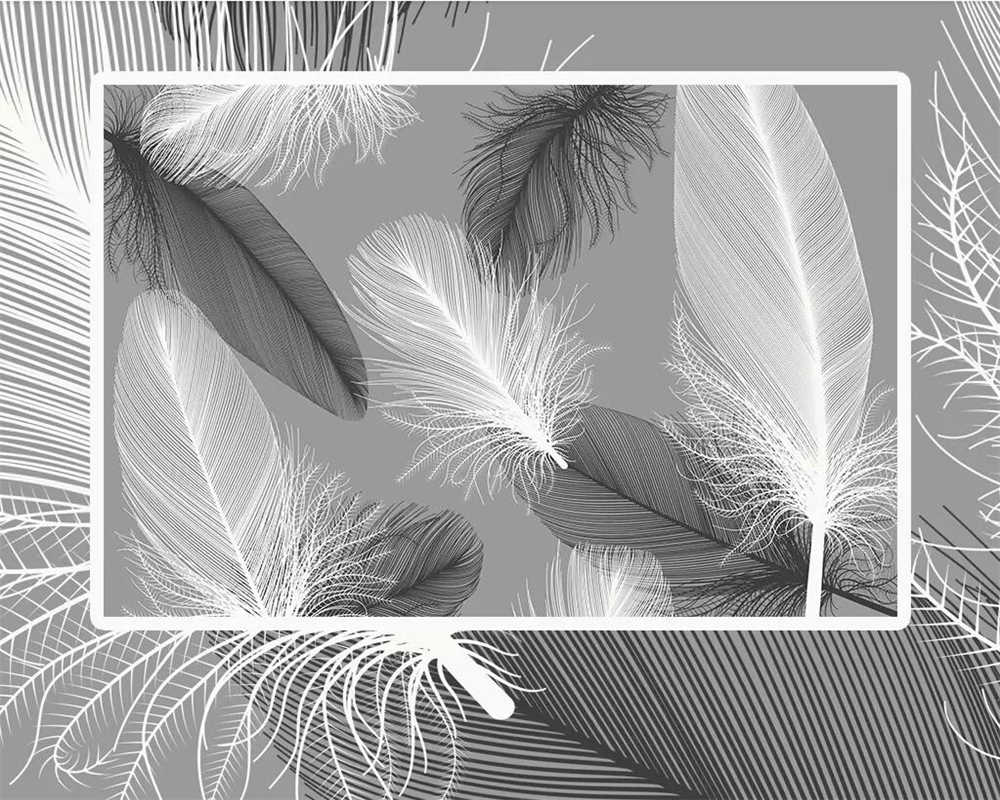 Beibehang Custom Wallpaper Modern Nordic Black And - Monochrome - HD Wallpaper 