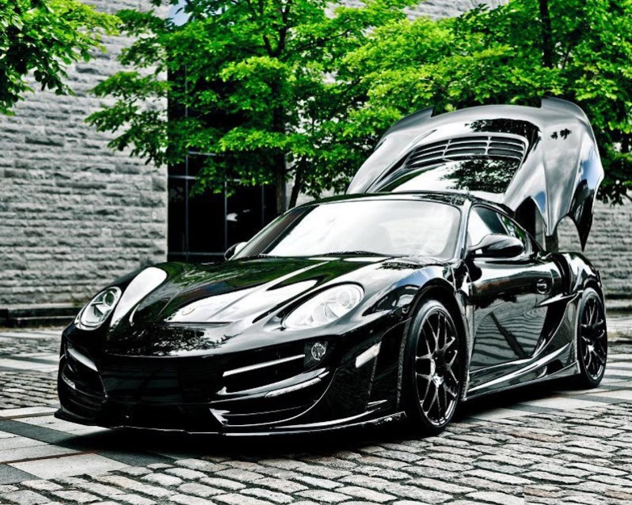Car Uncategorized - Shiny Black Car - HD Wallpaper 