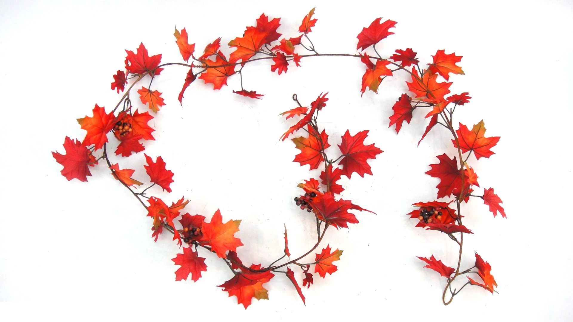 Artificial Burnt Orange Maple Ivy Garland 
 Title Artificial - Maple Leaf - HD Wallpaper 