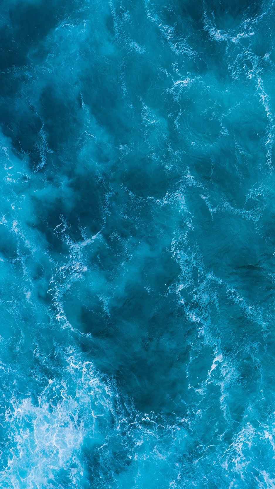 Wallpaper Waves, Water, Surface, Aerial View, Blue - Water Aerial View - HD Wallpaper 