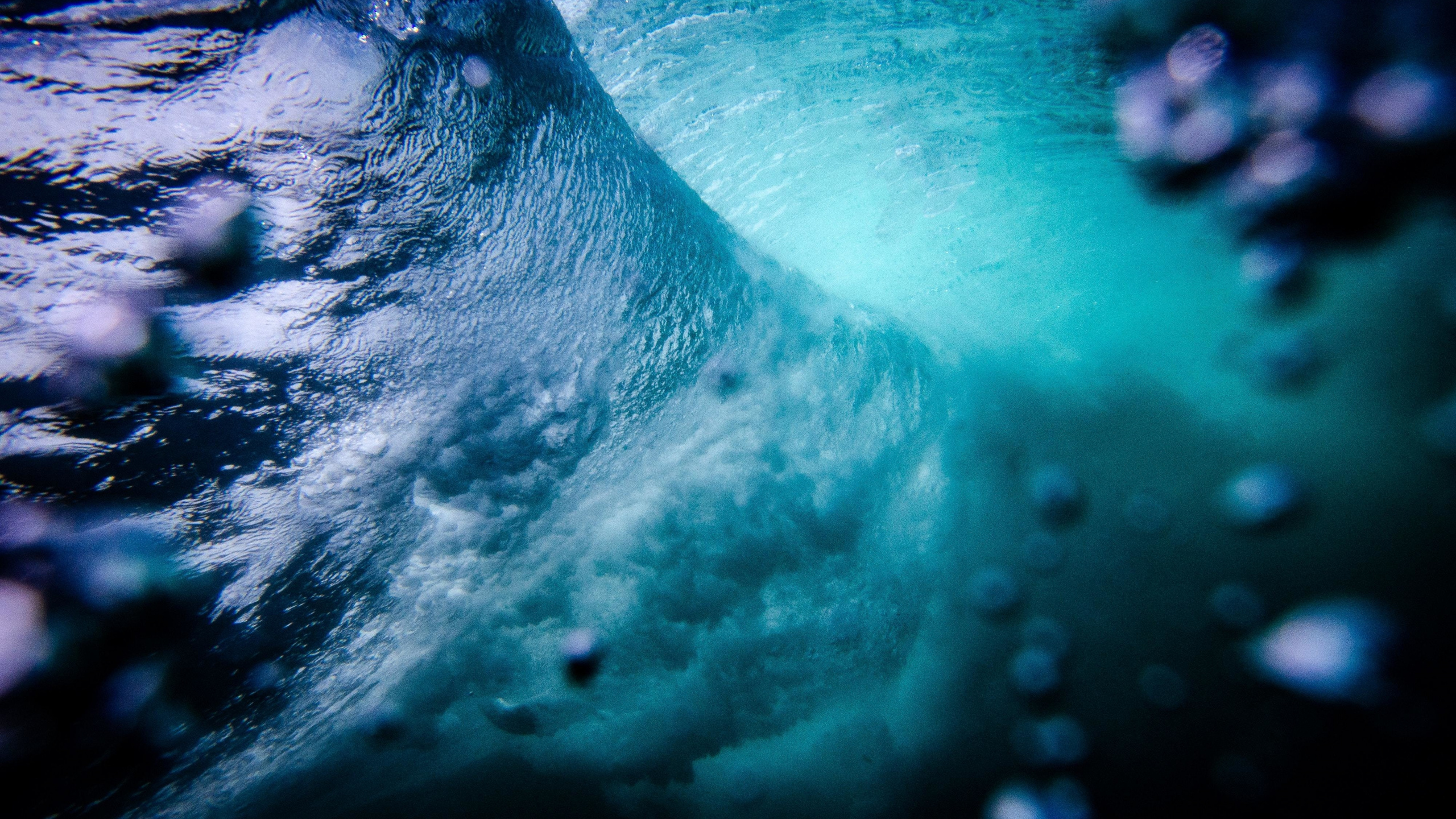 Underwater, Blue Bubbles, Close Up, Wallpaper - Wallpaper - HD Wallpaper 