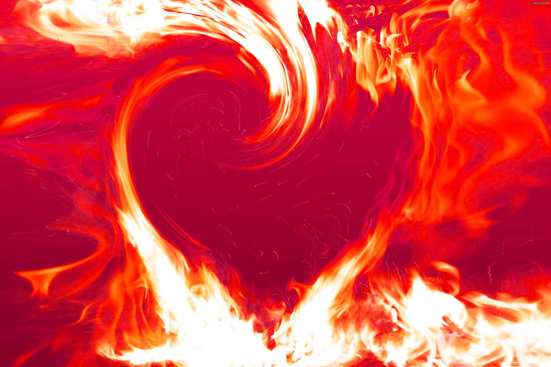 Burning Heart Wallpapers - Heart Wallpaper Fire Burning - HD Wallpaper 