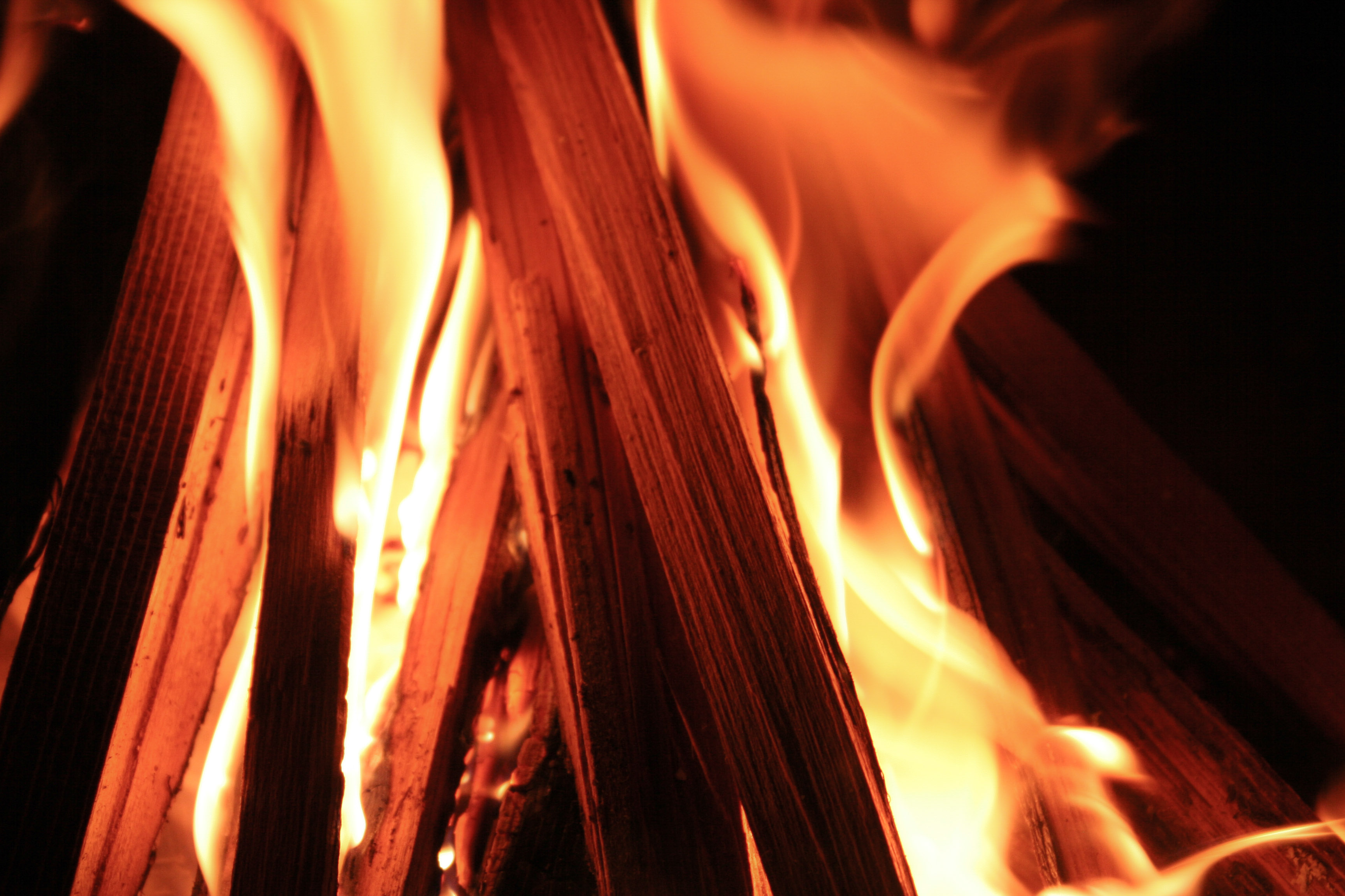Fire With Wood Texture - HD Wallpaper 