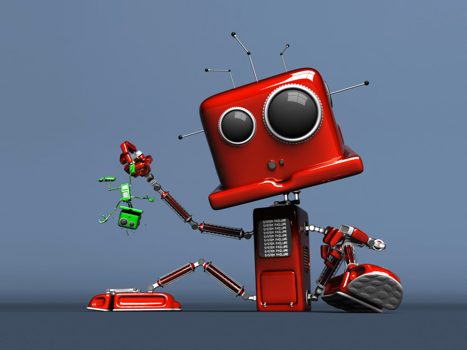Cute Robot - HD Wallpaper 