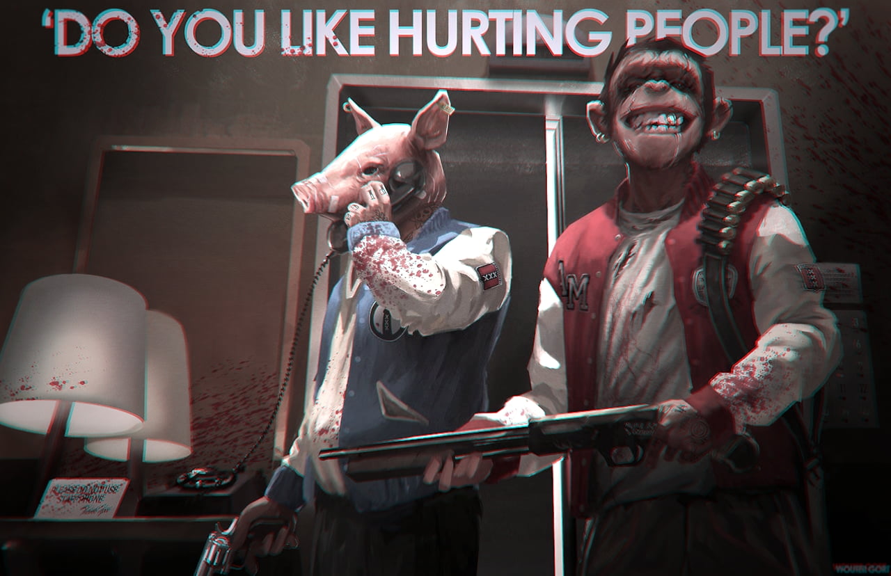 Hotline Miami I Like Hurting People - HD Wallpaper 