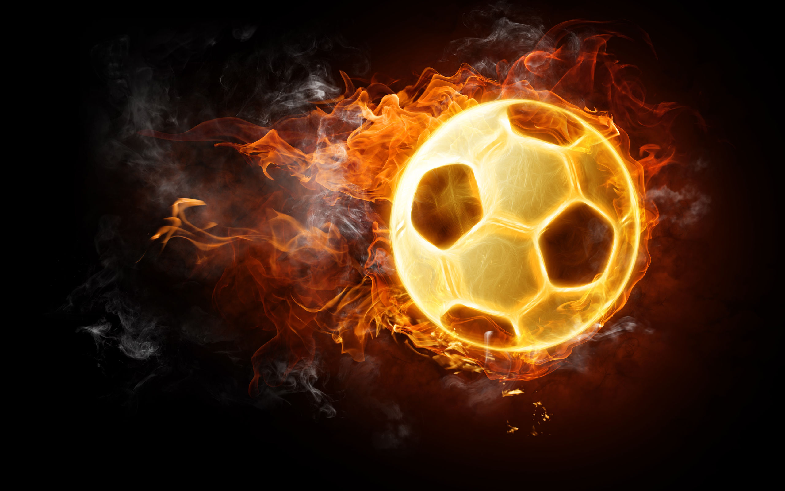 Soccer Balls On Fire - HD Wallpaper 