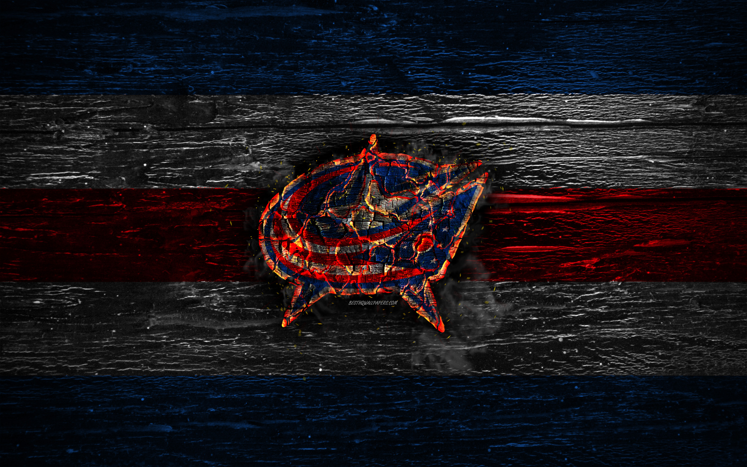 Columbus Blue Jackets, Fire Logo, Nhl, Red And Black - Hồ Chí Minh Fc - HD Wallpaper 