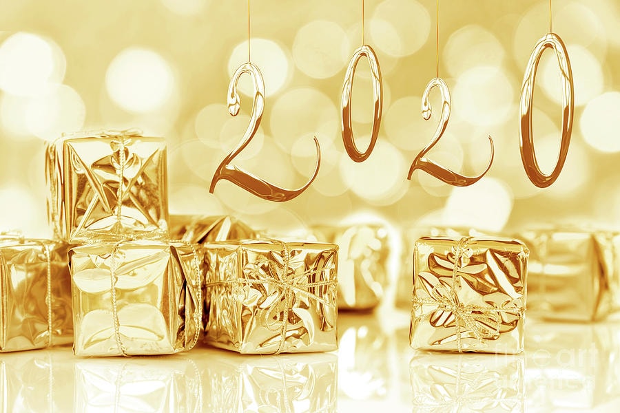 Animated 2020 Wallpaper - Happy New Year 2020 Gold - HD Wallpaper 