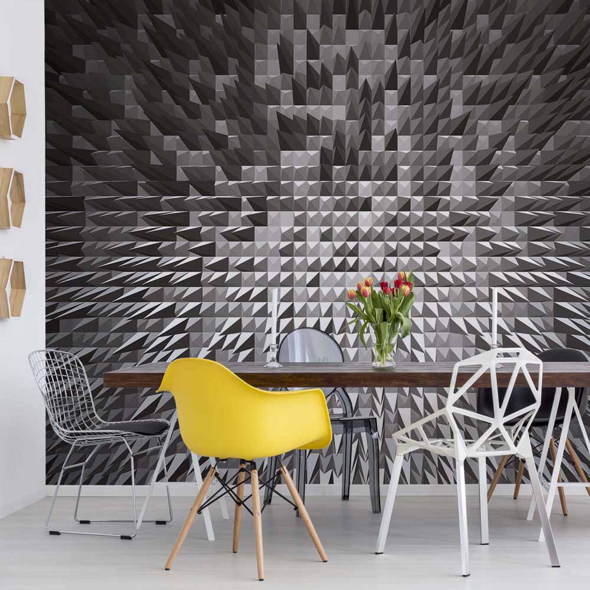 Black And White Modern 3d Pixel Design - Wallpaper - HD Wallpaper 