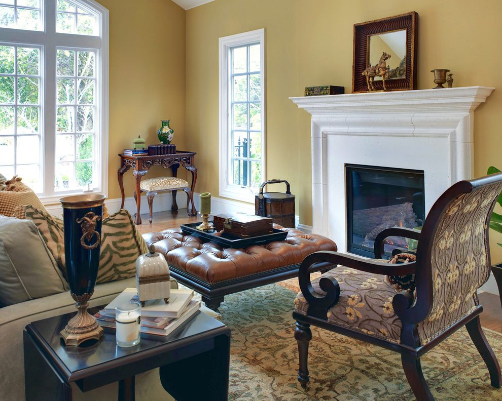 Hallway Entrance Living Room Mediterranean With Built-in - Living Room - HD Wallpaper 