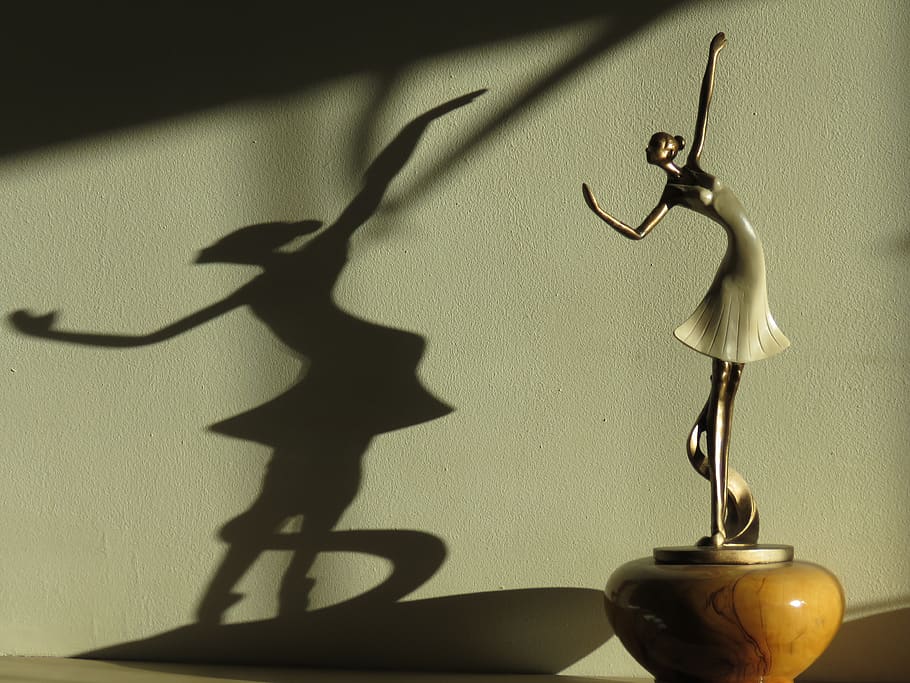 Home Decor, Bronze, Shadow, Abstract, Dancer, Animal, - Shadow - HD Wallpaper 