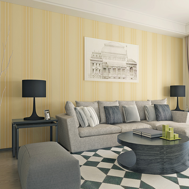 Living Room Yellow And Grey - HD Wallpaper 