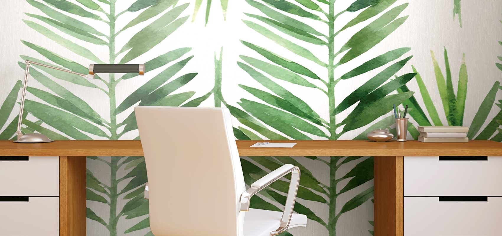 Watercolor Palm Trees Leaves Transparent - HD Wallpaper 