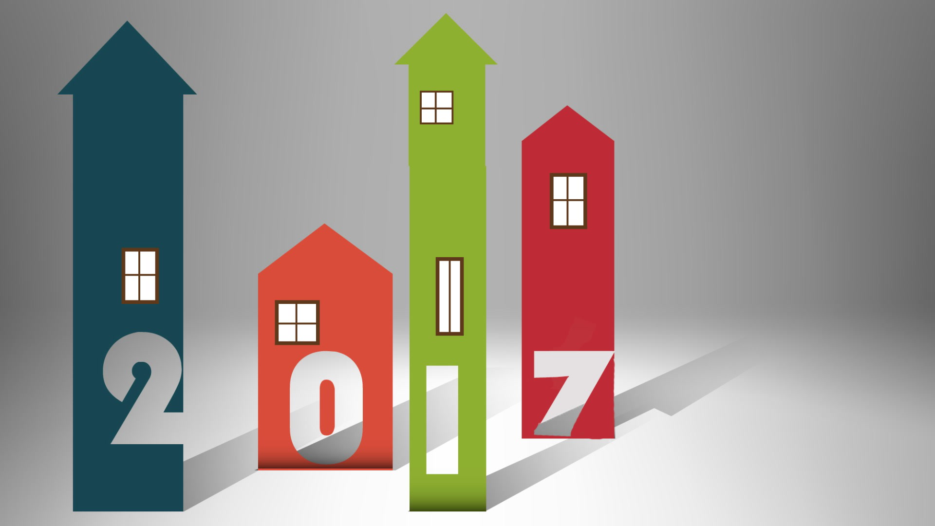 Happy New Year Background House - HD Wallpaper 