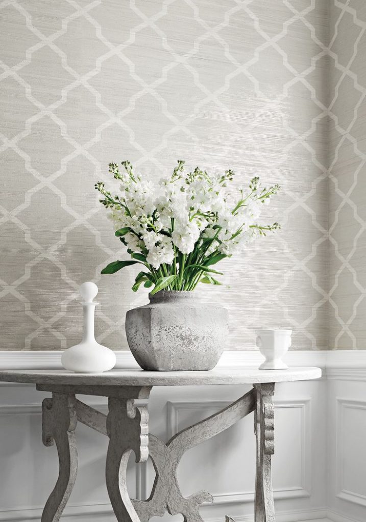 Best Living Room Wallpaper Ideas On Pinterest Wallpaper - Dining Room Wallpaper Grey - HD Wallpaper 