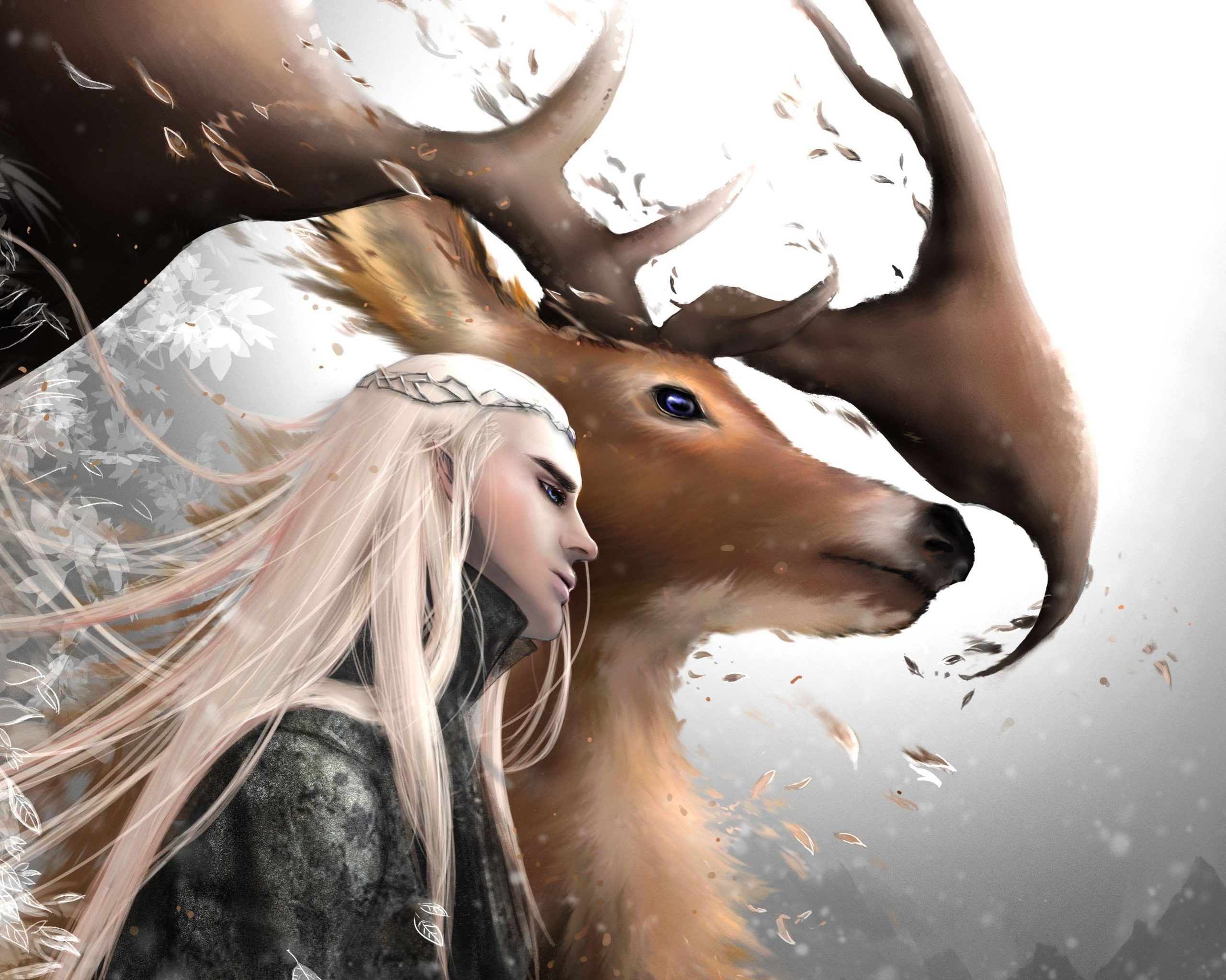 Thranduil And His Stag - HD Wallpaper 