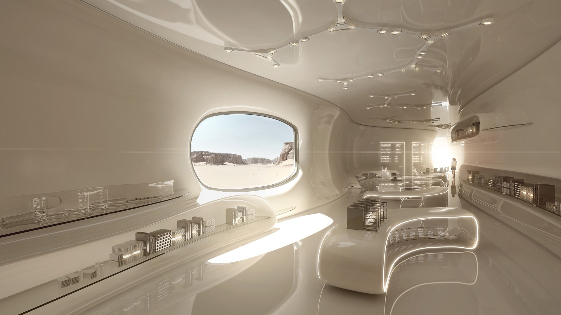 Wallpaper - Mars Base Interior Concept - HD Wallpaper 