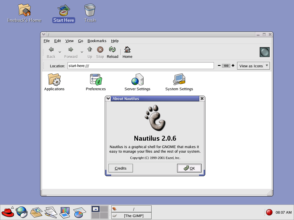 Red Hat 8.0 - HD Wallpaper 