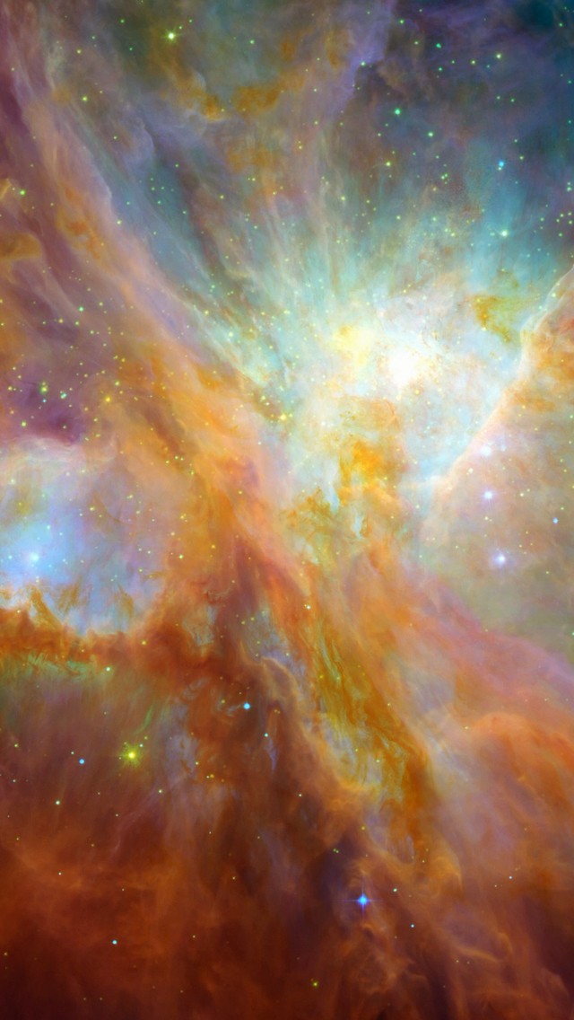 Milky Way Galaxies Iphone Wallpaper - Milky Way Galaxy Orange - HD Wallpaper 