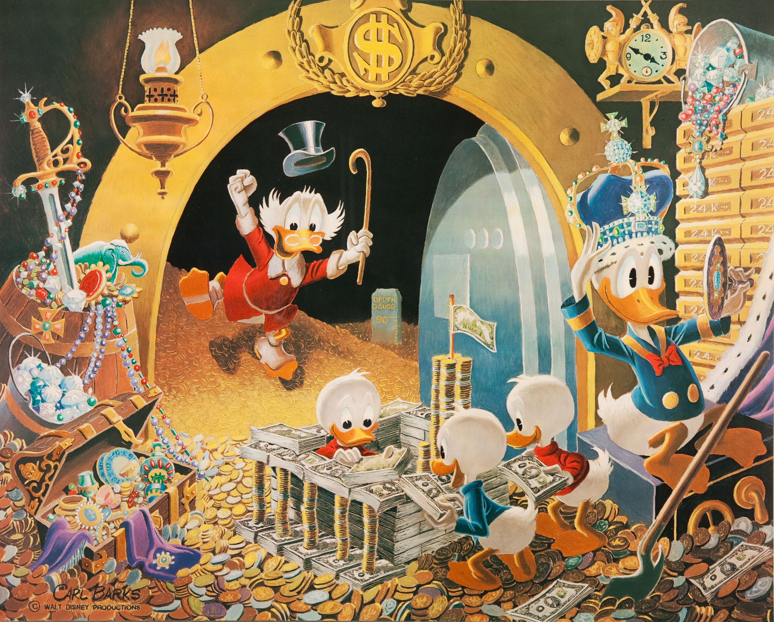 Donald Duck Carl Barks Paintings - HD Wallpaper 