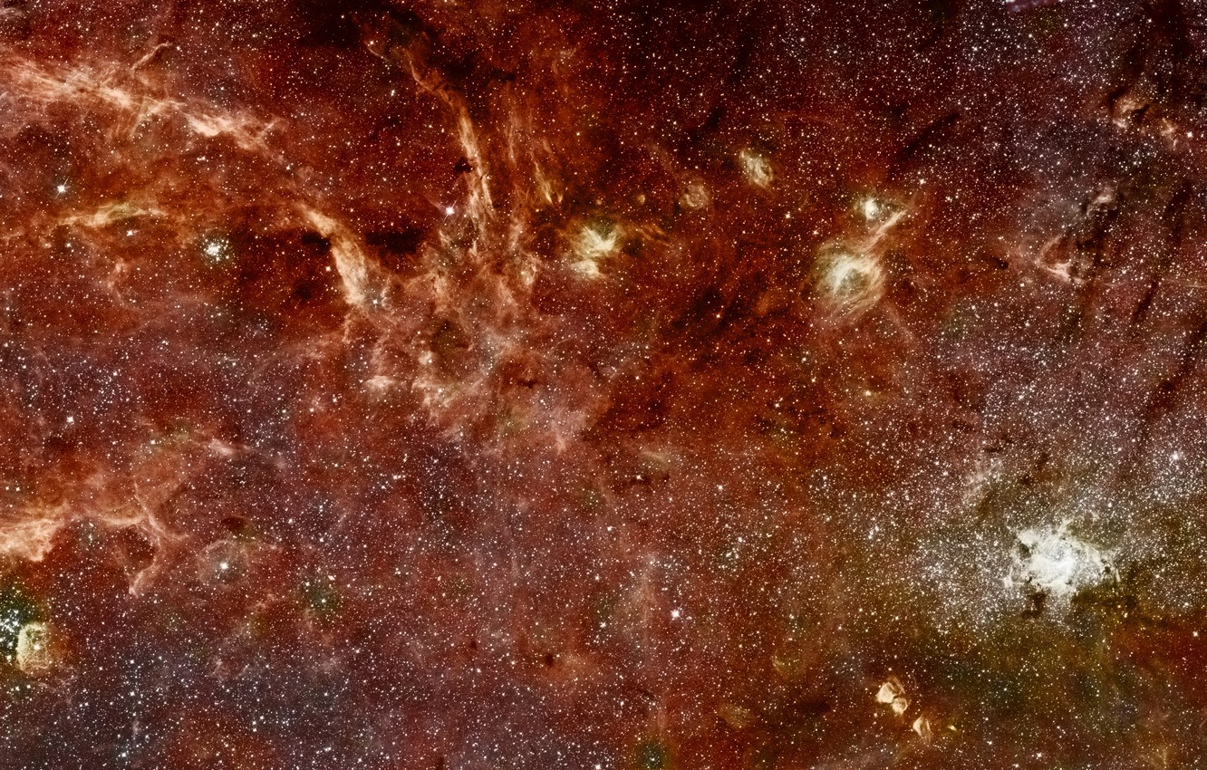 Photo Wallpaper Red, Milky Way, Galaxy - Nasa Api - HD Wallpaper 