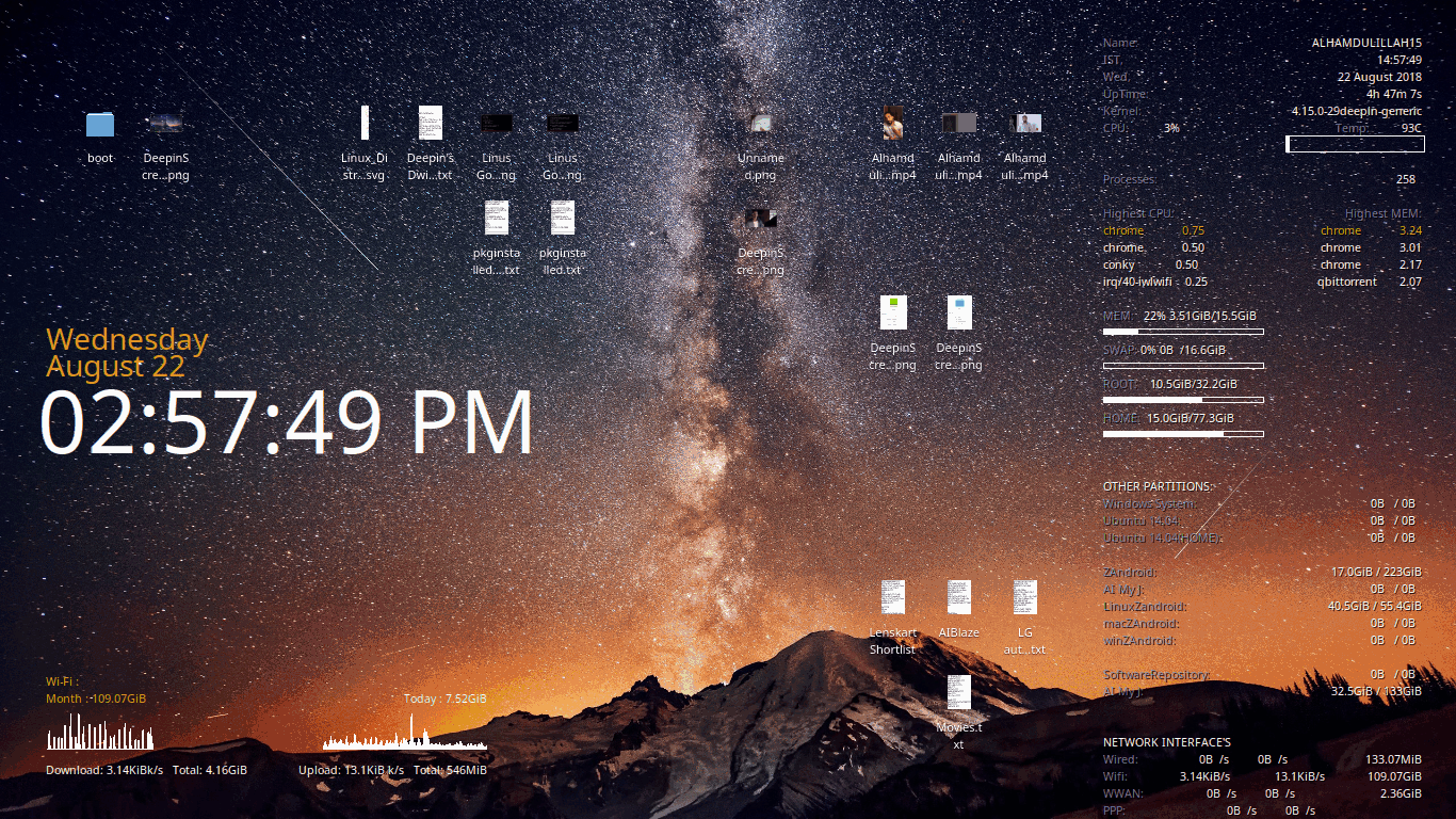 Mountain View Of The Stars - HD Wallpaper 