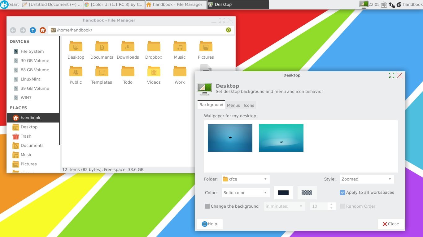 Xfce Desktop With Color Ui Theme - Color Ui Theme - HD Wallpaper 